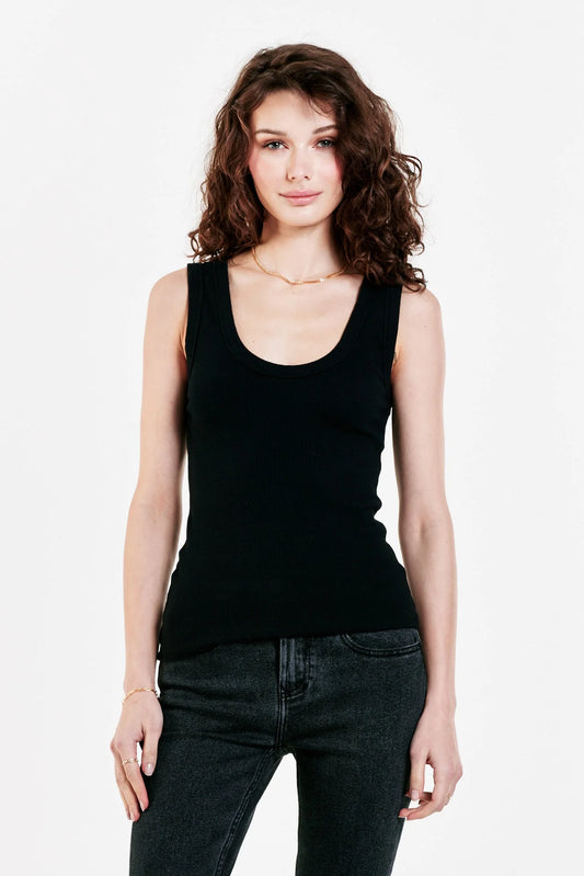 PAULA SCOOP TANK BLACK