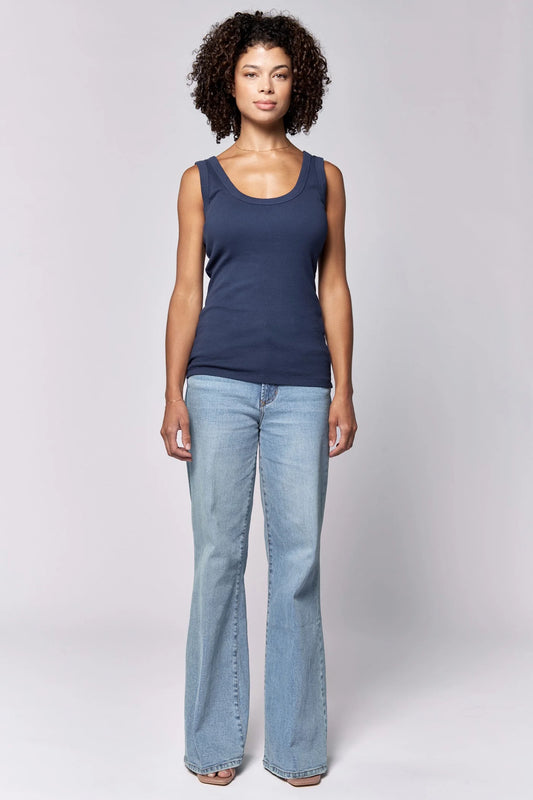 PAULA SCOOP TANK BLACK IRIS