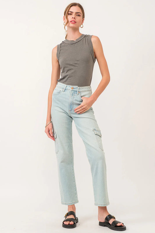 90S SUPER HIGH RISE ANKLE STRAIGHT JEANS FOSTER