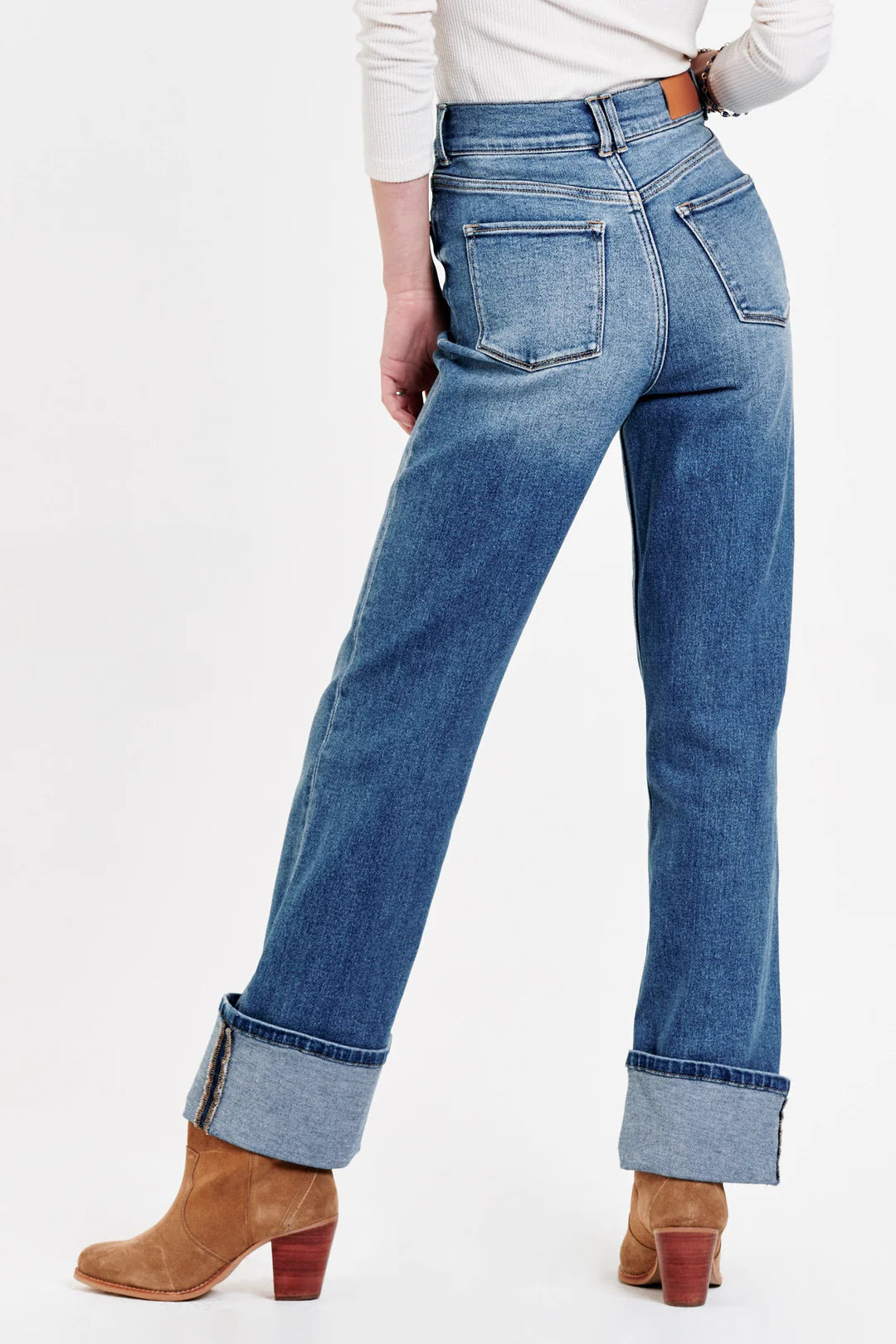 Brave Cuffed Hem Denim Jeans – Hollyhoque