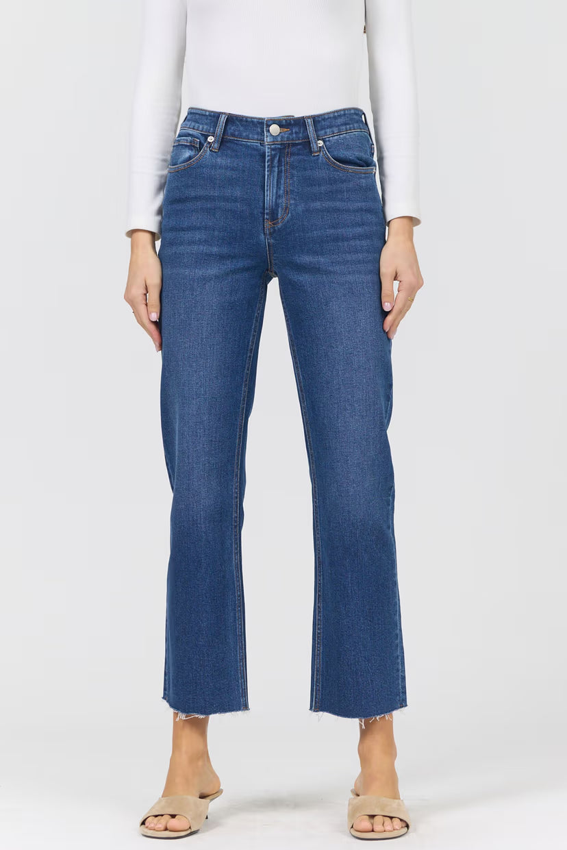 Anika Mid Rise Straight Leg Jean - Libertas