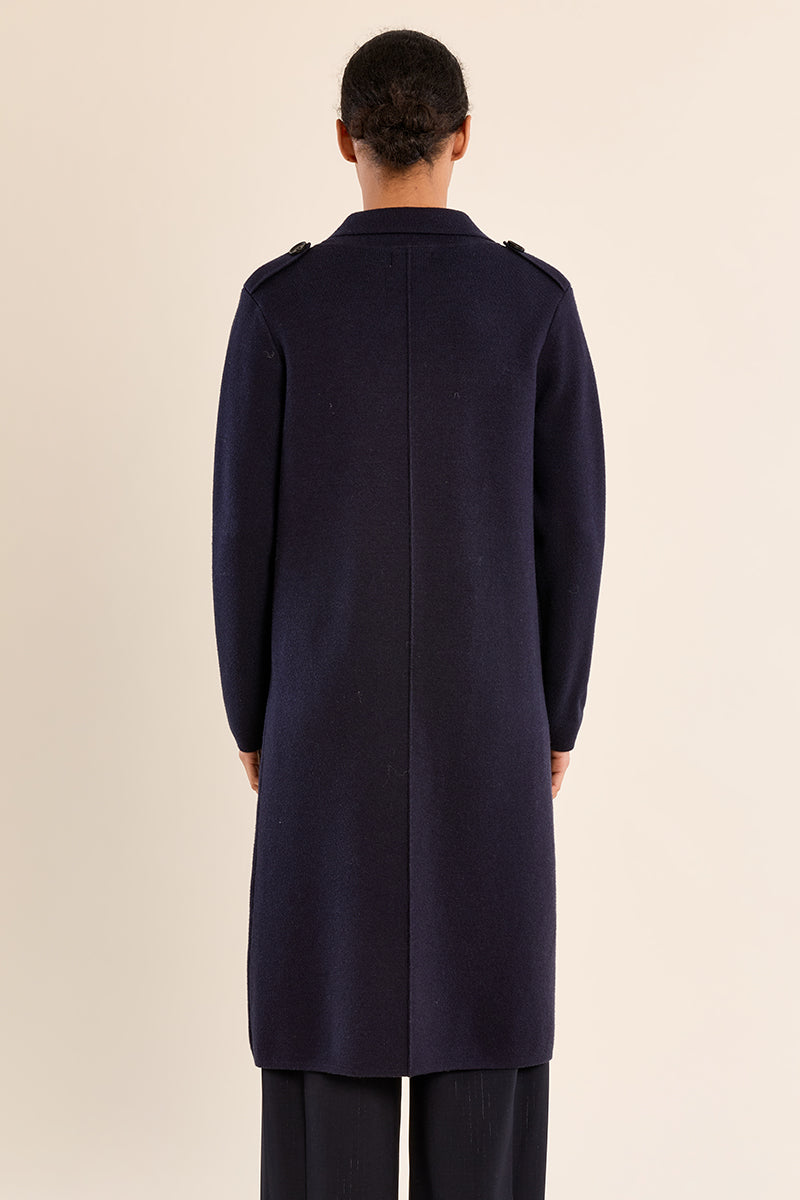 Double Breasted Sweater Coat