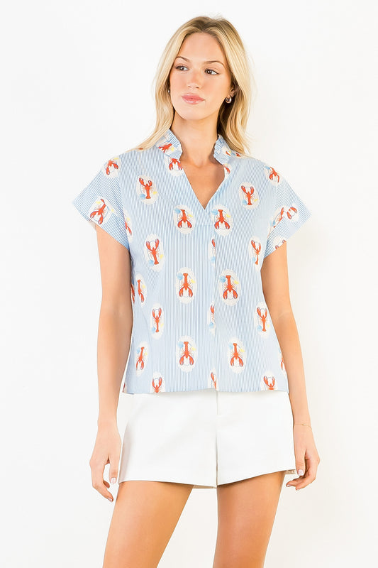 Lobster Print Blouse