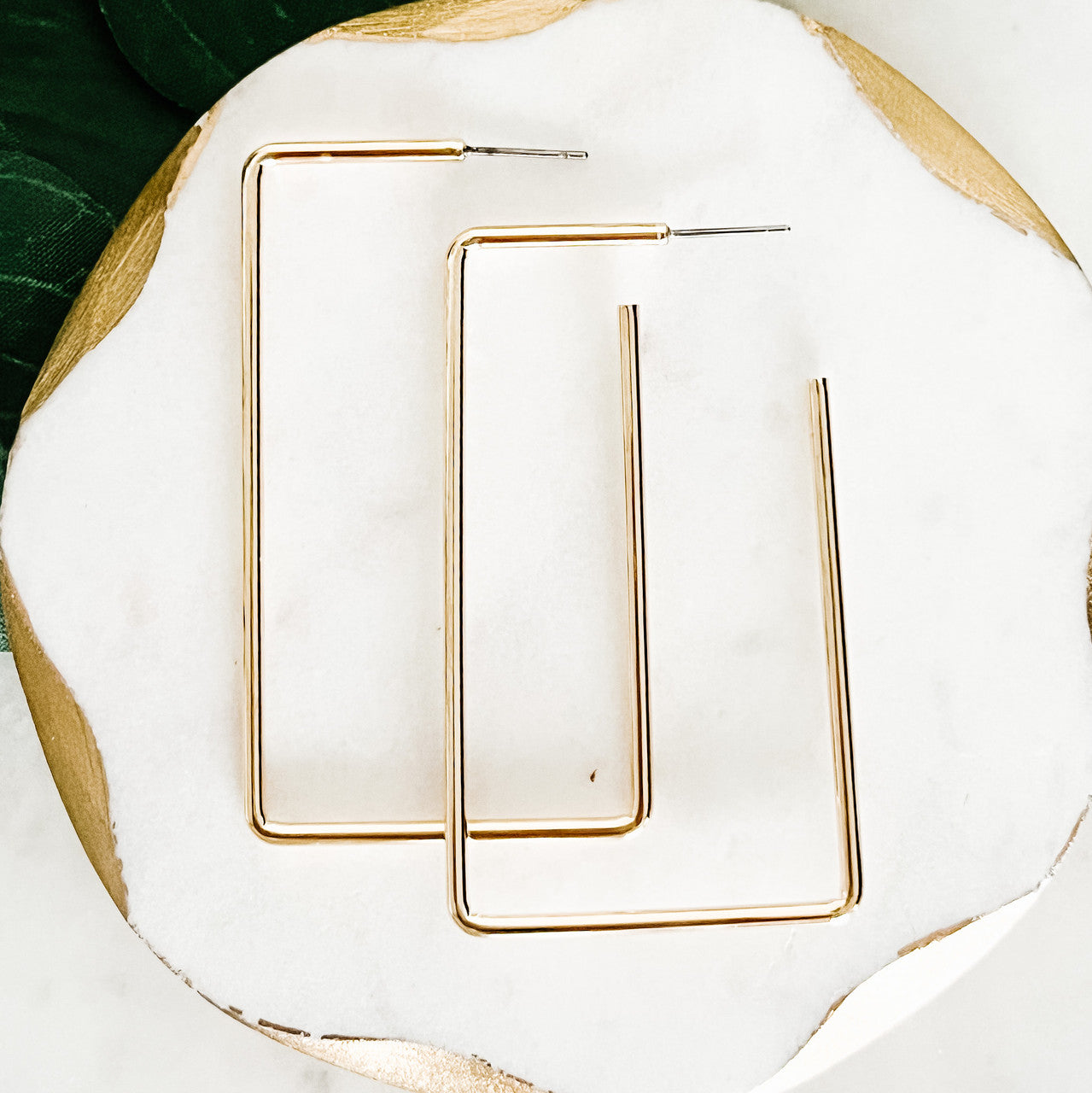 Rectangle Hoop Earrings