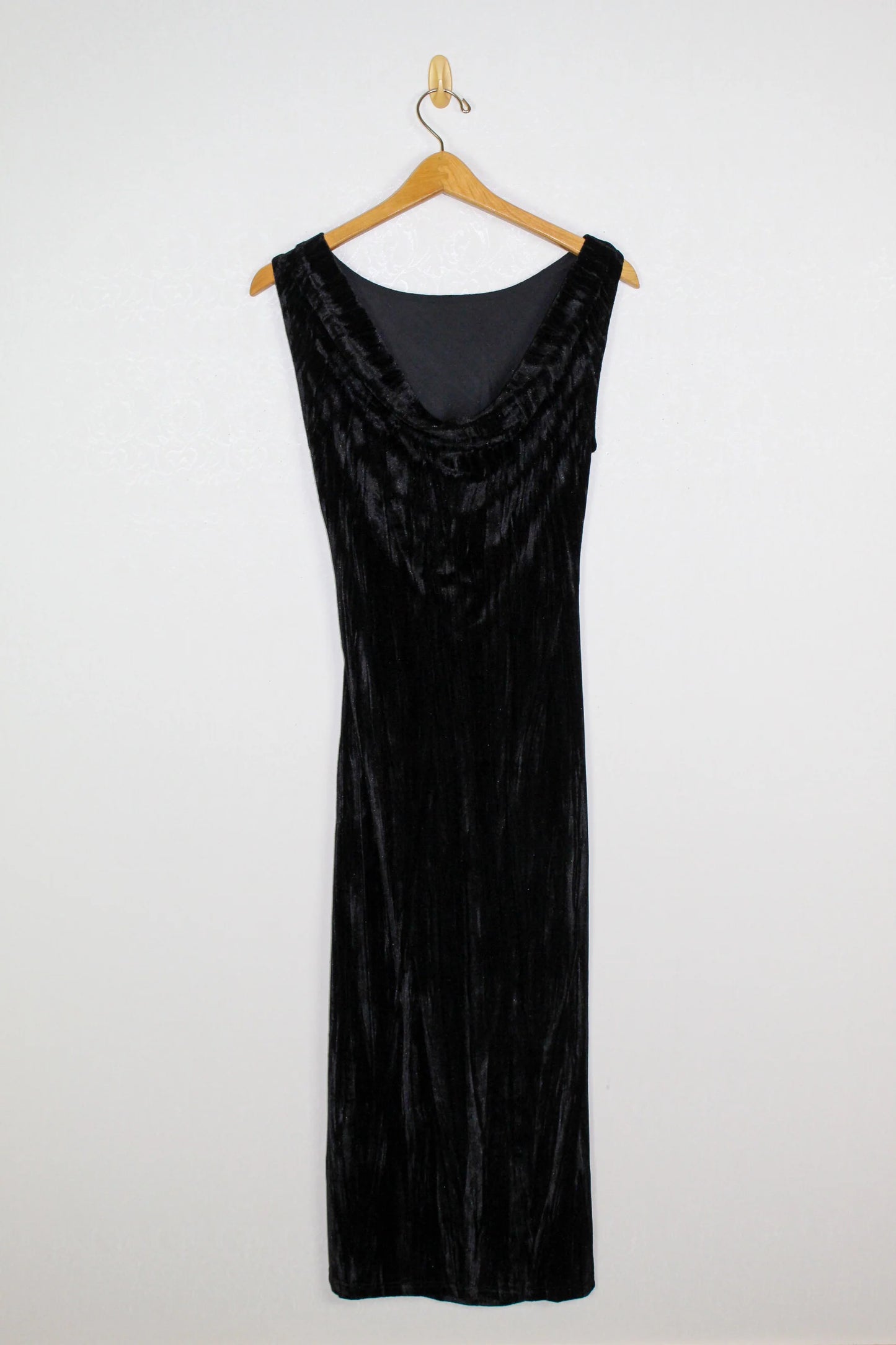 MASTERPIECE COWL BACK VELVET MIDI DRESS