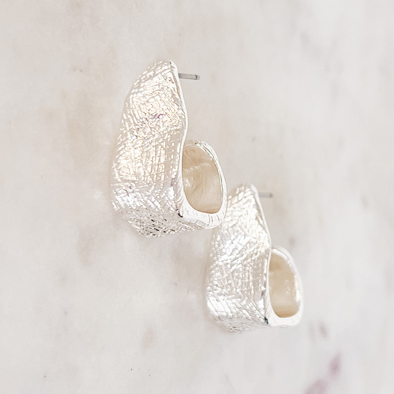 Chunky Metal Hoop Earrings