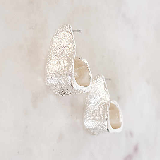 Chunky Metal Hoop Earrings