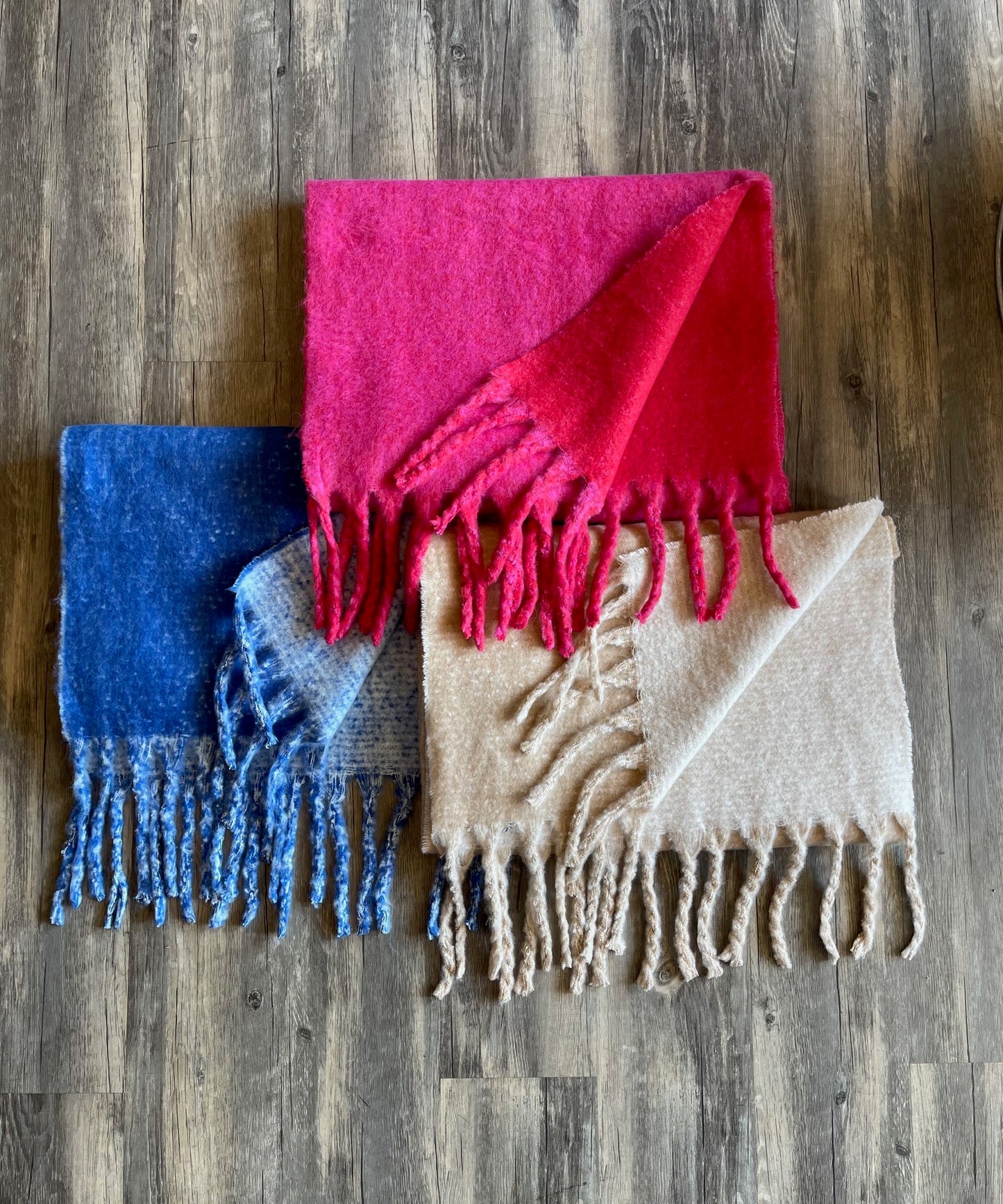 Two Tone Reversible Cozy Scarf