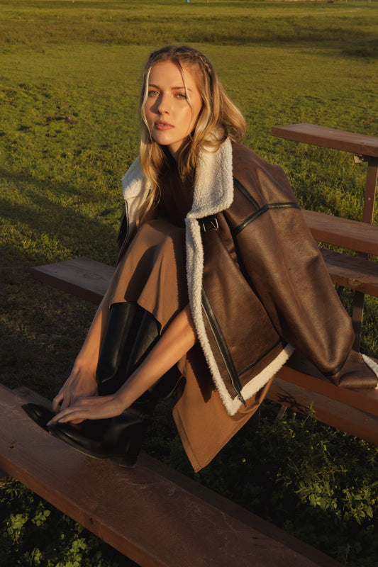 Big Collar Zip Jacket