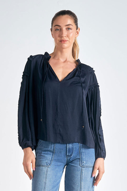 RUCHED DETAIL BLOUSE