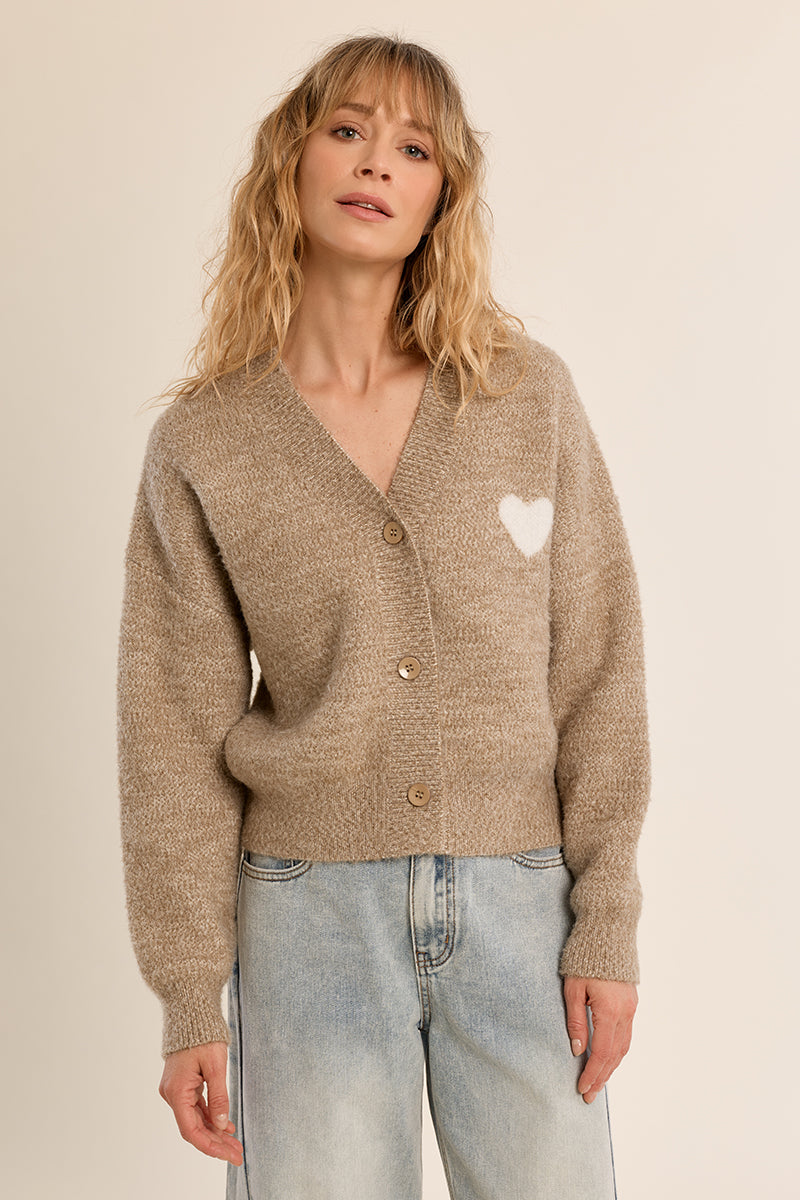 Heart Emblem Cardigan