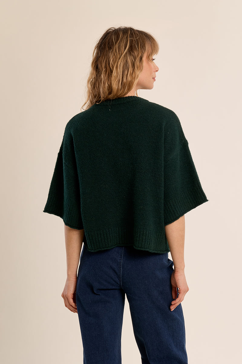 Ladies Knitted Half Sleeve Sweater