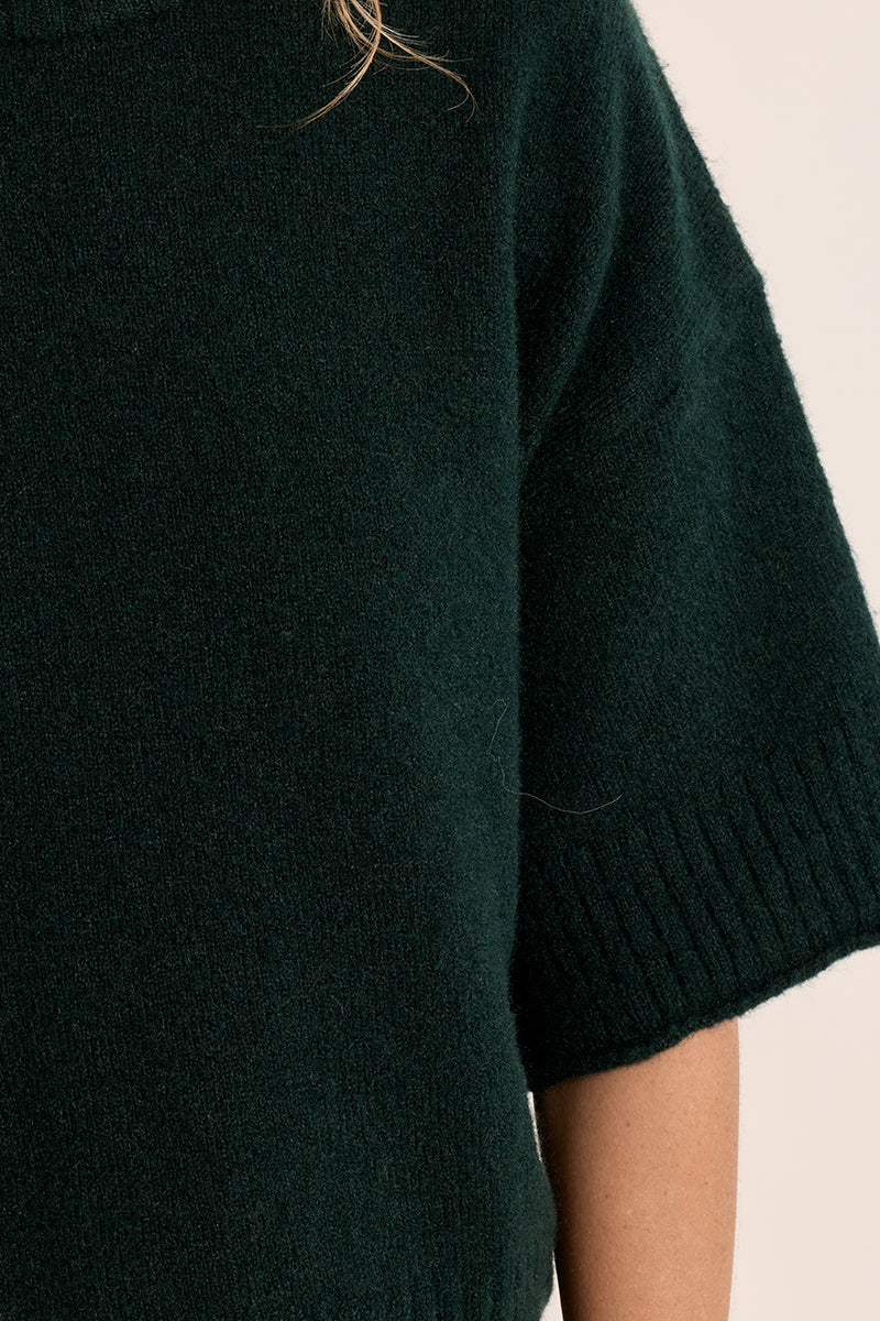 Ladies Knitted Half Sleeve Sweater