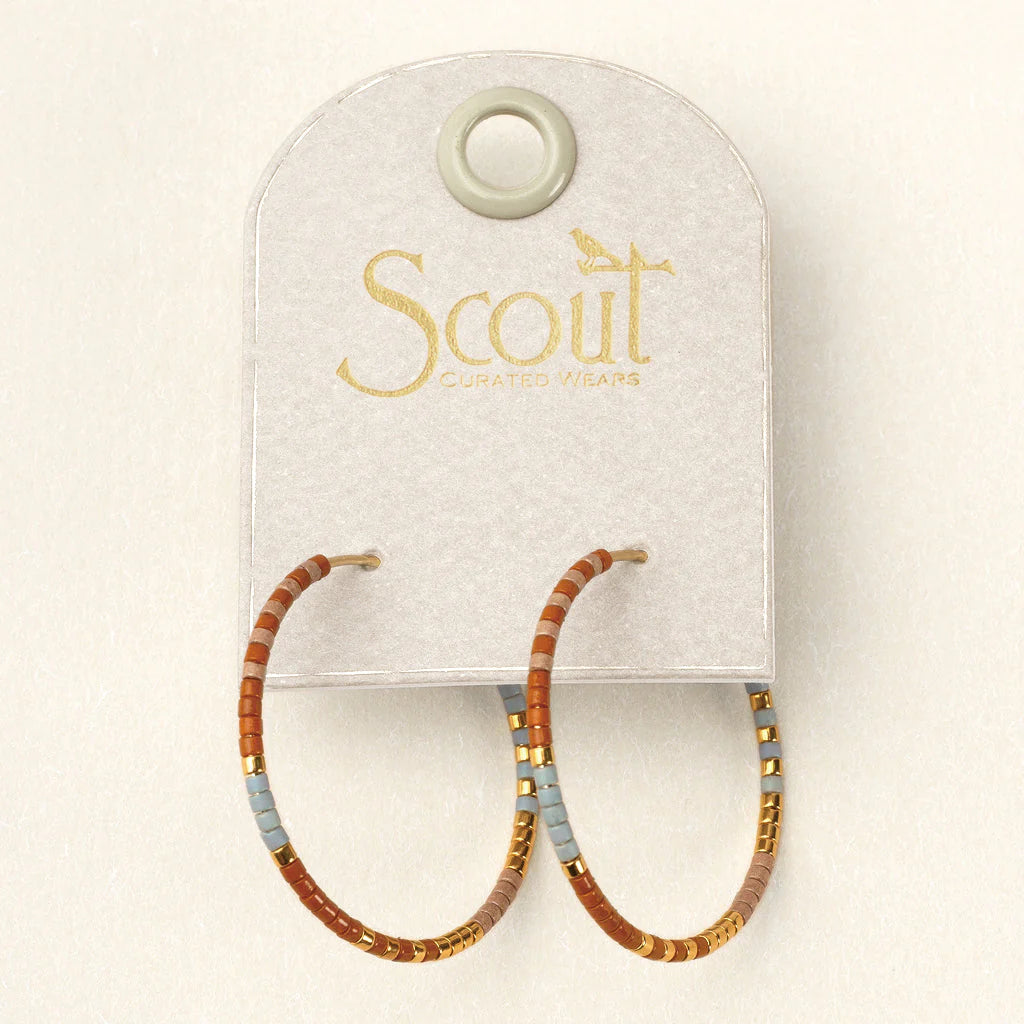 Chromacolor Miyuki Small Hoop - Desert Multi/Gold