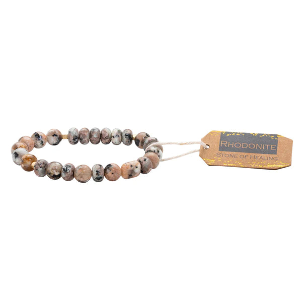 Rhodonite Stone Bracelet - Stone of Healing