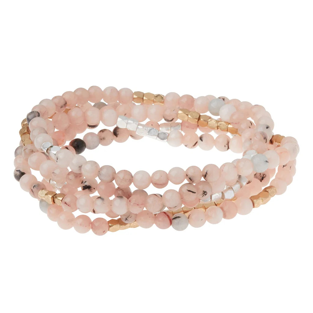 STONE WRAP MORGANITE/BLACK TOURMALINE - STONE OF DIVINE LOVE & PROTECTION