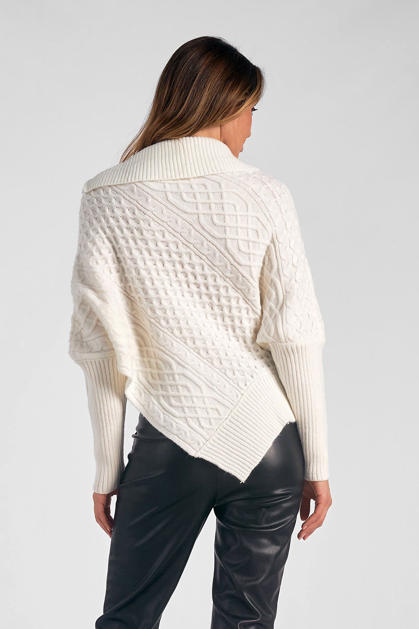 Diagonal Zip Sweater