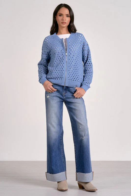 ASTER SWEATER CARDIGAN - BLUE