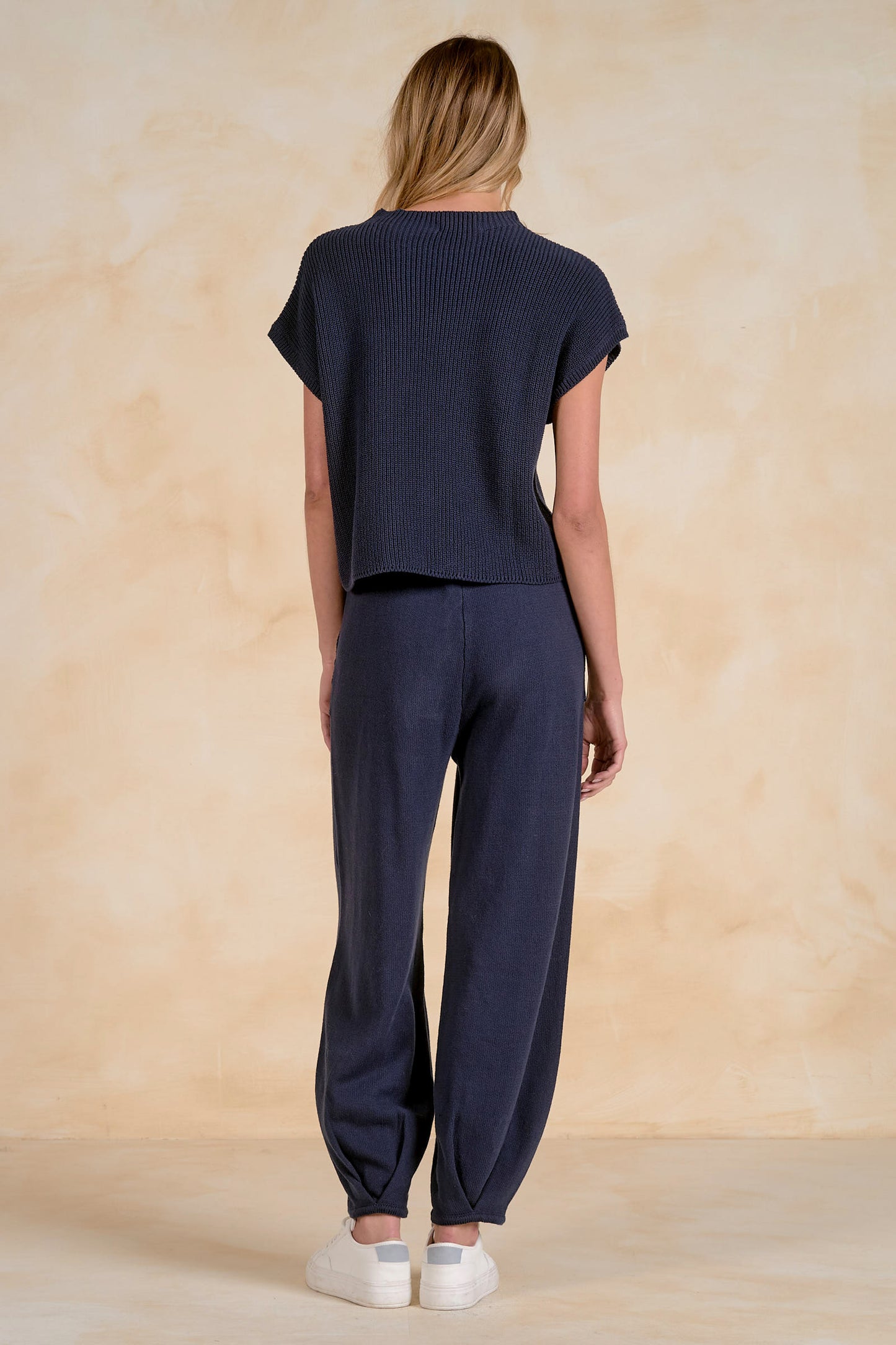 Cap Sleeve Crew Neck Sweater