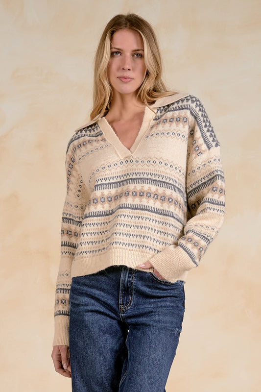 V-Neck Collar Sweater