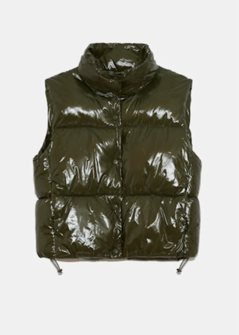 DELUC MARMI PUFFER GILET - ARMY GREEN