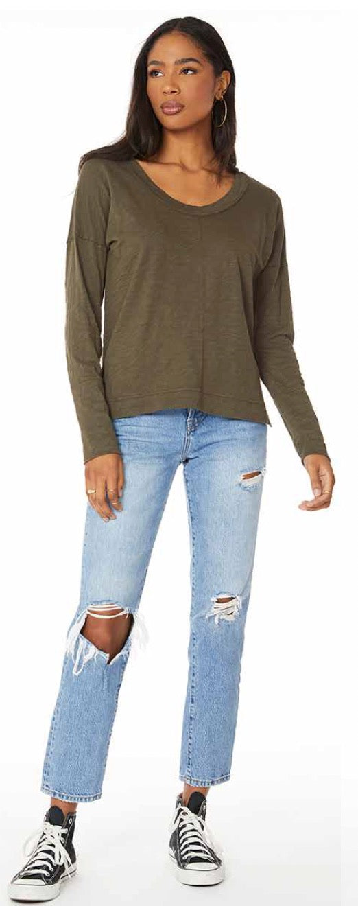 DROP SHOULDER  LONG SLEEVE TEE