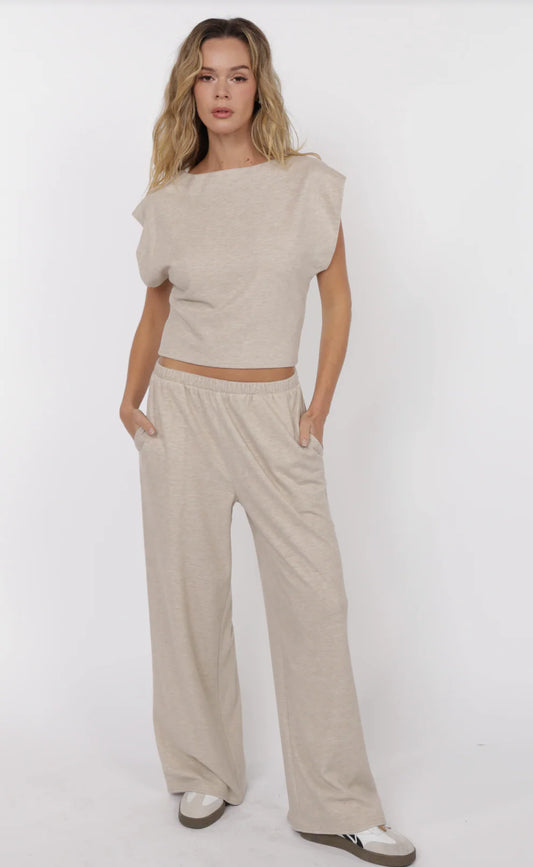 CINDY ELASTIC WAIST PULL UP KNIT PANT