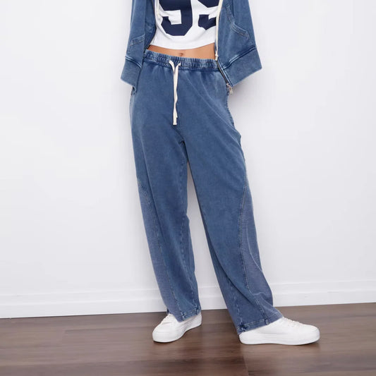 Silco Denim Look French Terry Pants