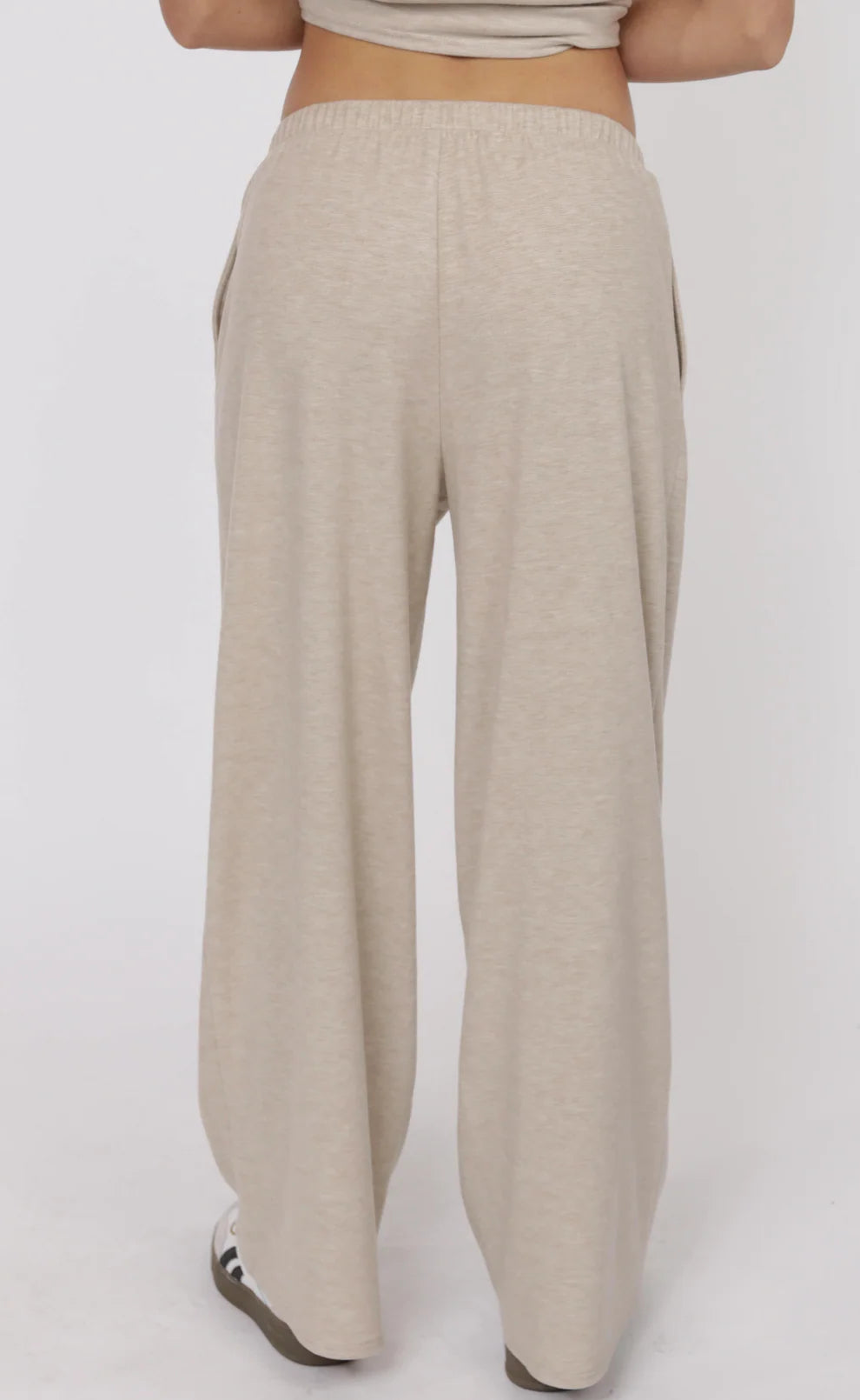 CINDY ELASTIC WAIST PULL UP KNIT PANT