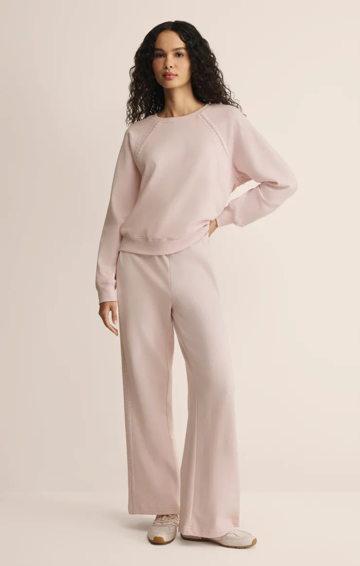 Take All French Terry Track Pant - Washed Pink