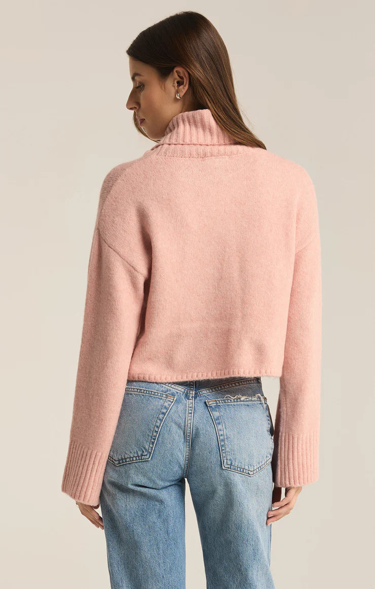 URSA TURTLENECK SWEATER - CASHMERE PINK