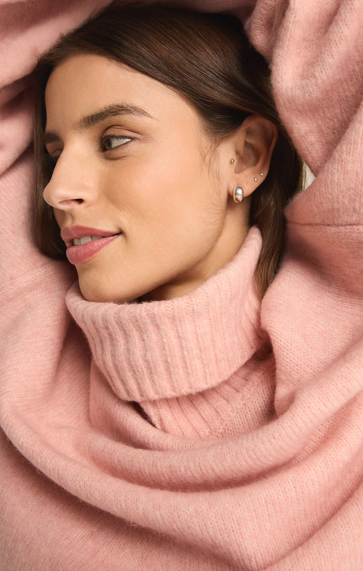 URSA TURTLENECK SWEATER - CASHMERE PINK