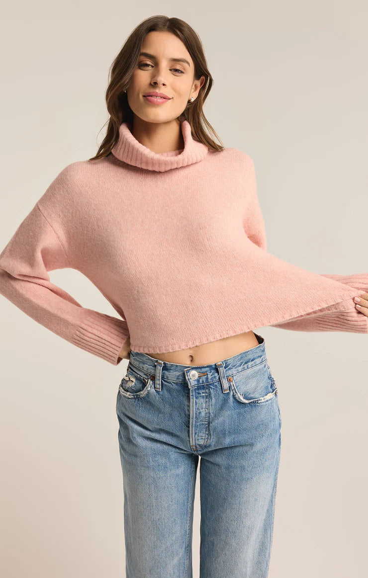 URSA TURTLENECK SWEATER - CASHMERE PINK