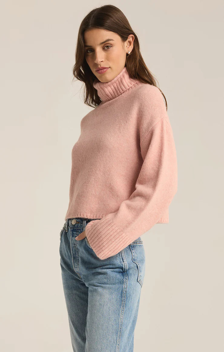 URSA TURTLENECK SWEATER - CASHMERE PINK