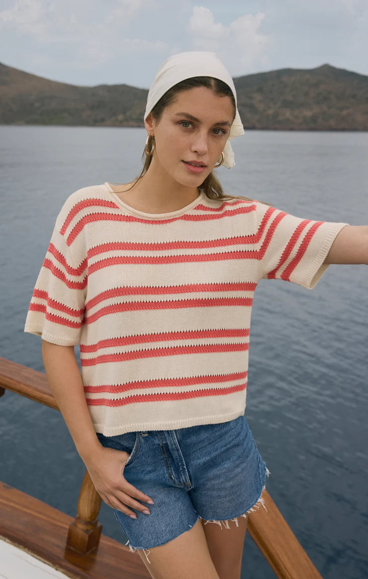 Prado Stripe Sweater Tee - Gelato