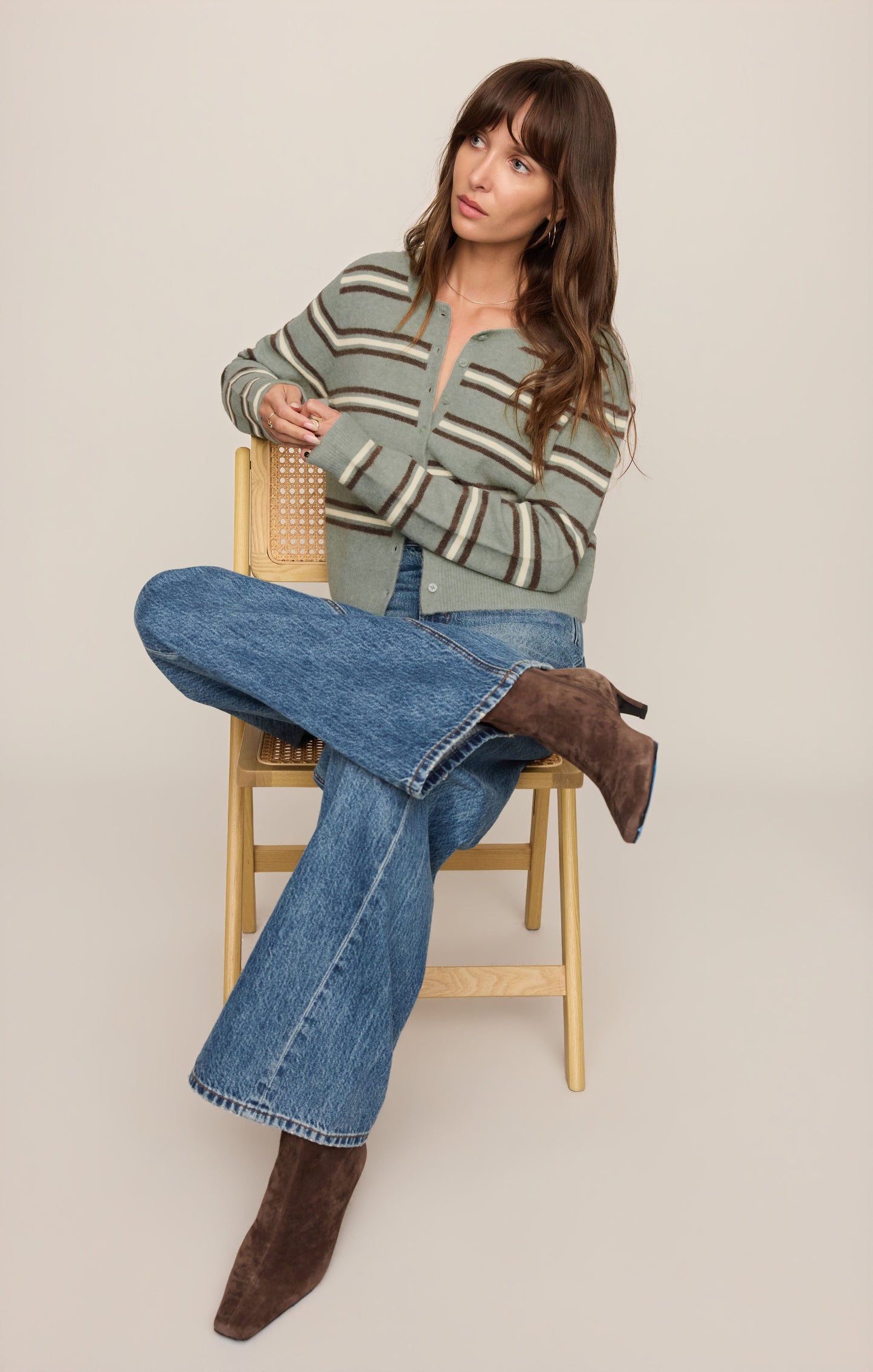 Medina Cozy Stripe Cardigan