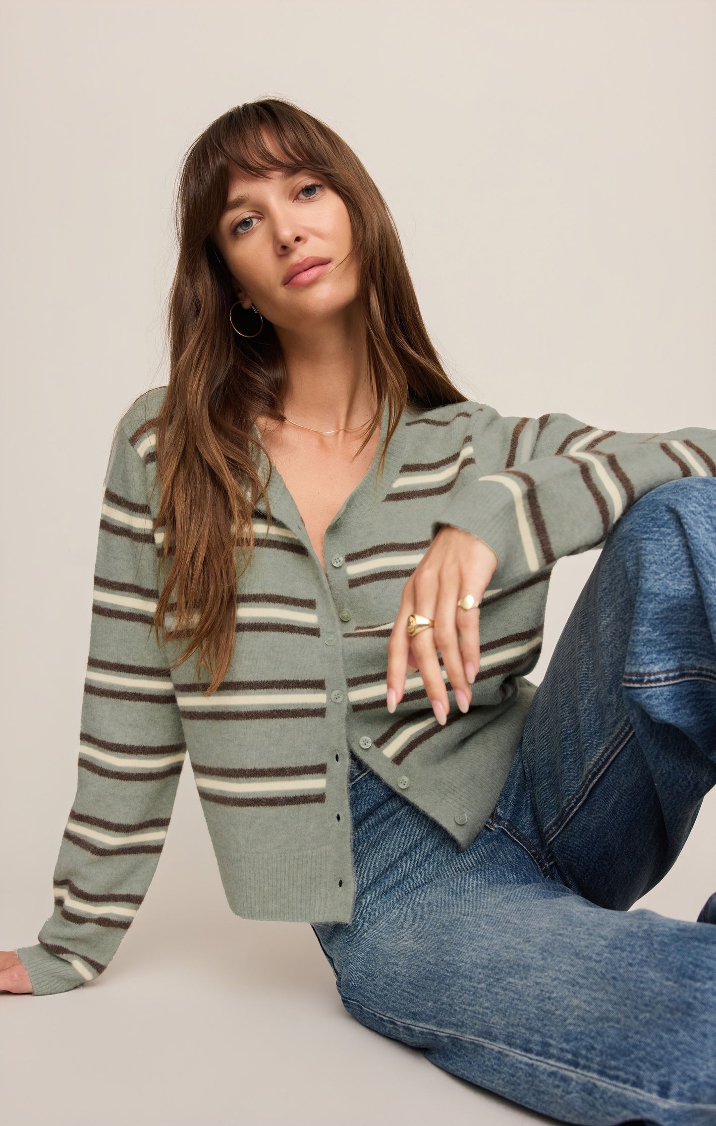 Medina Cozy Stripe Cardigan