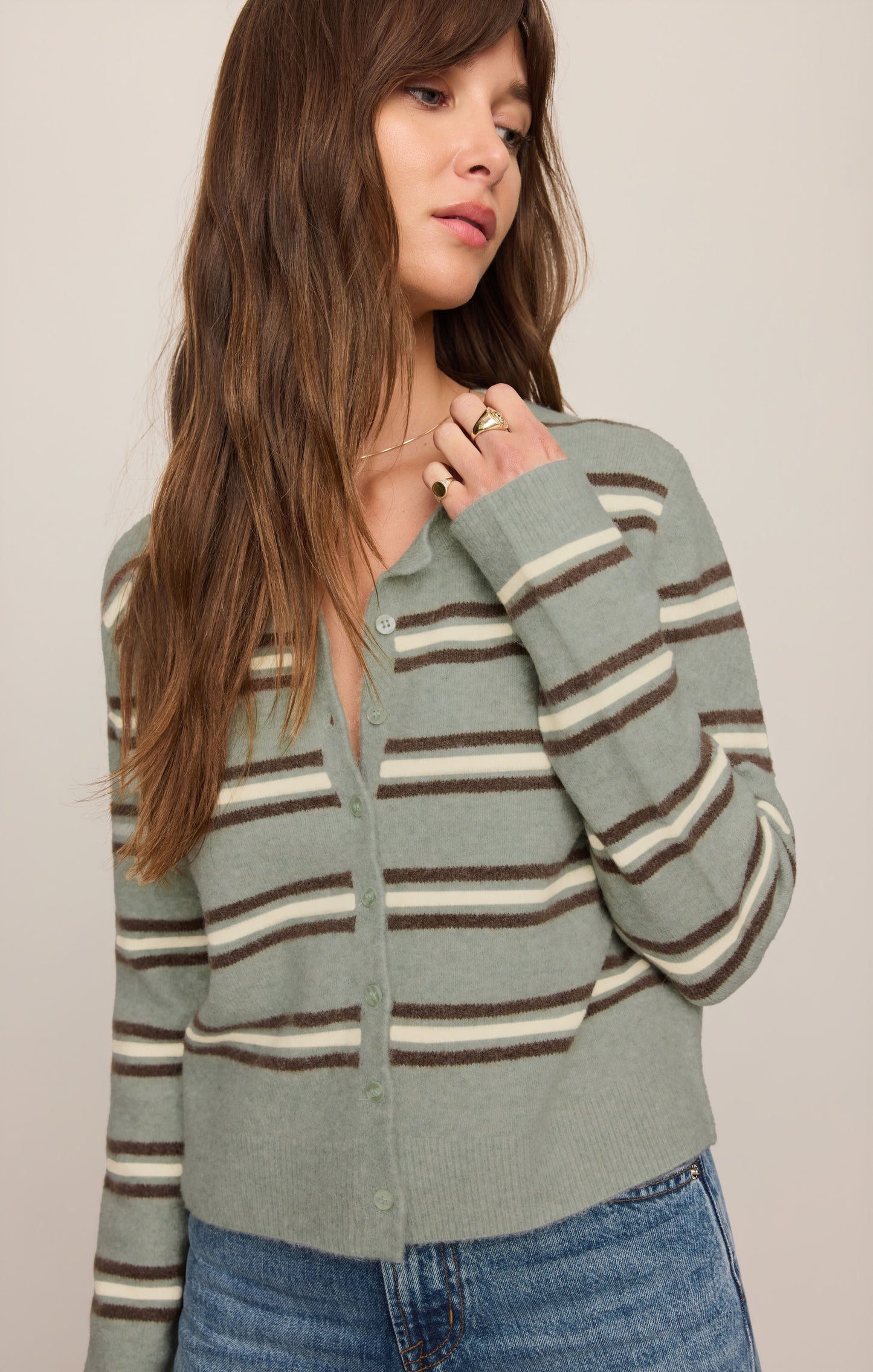 Medina Cozy Stripe Cardigan