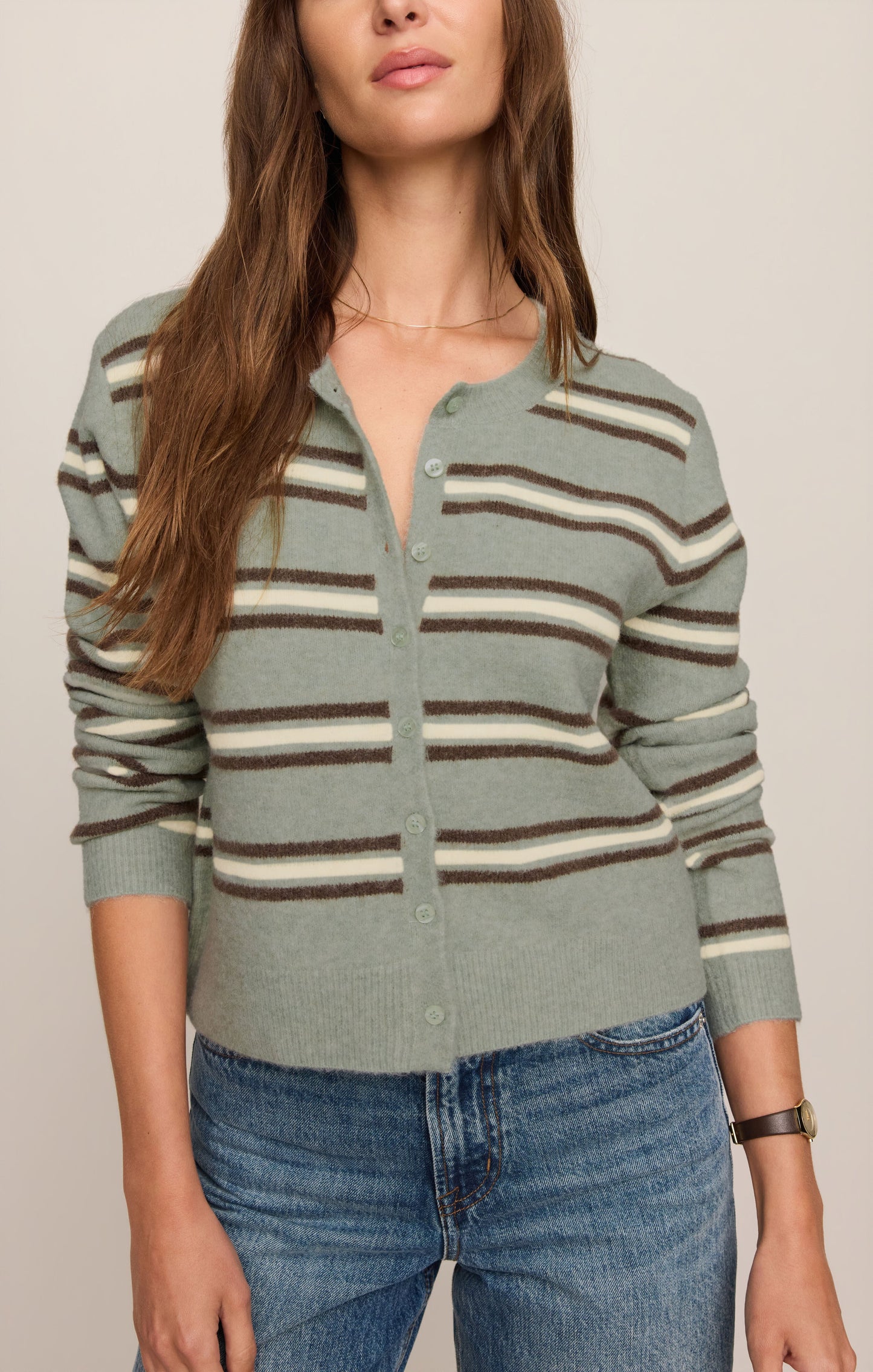 Medina Cozy Stripe Cardigan