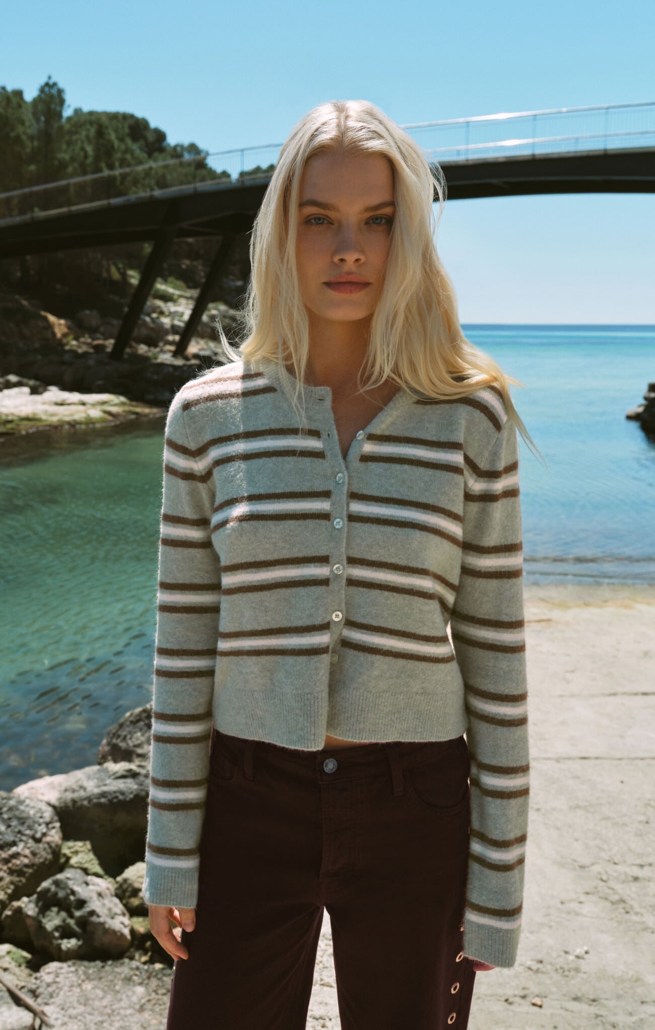 Medina Cozy Stripe Cardigan