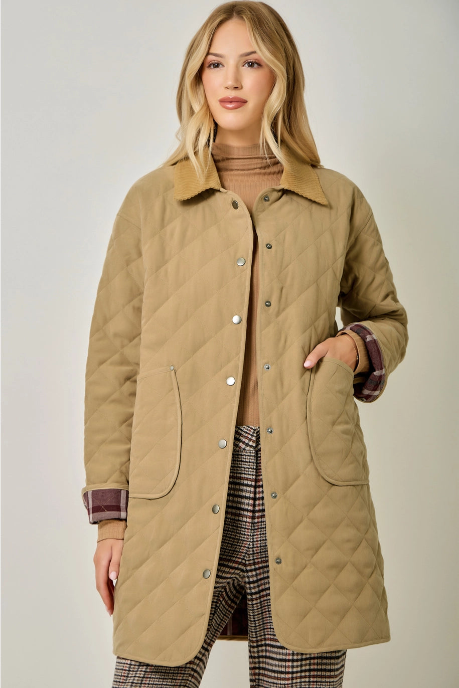 Quilted Long Jacket