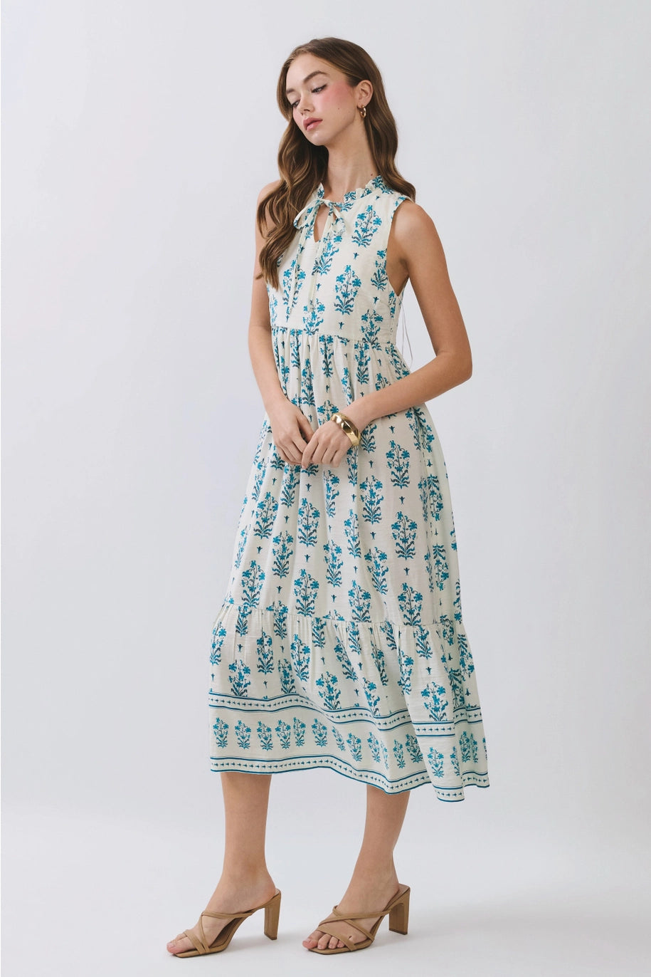 Delicate Floral Midi Dress