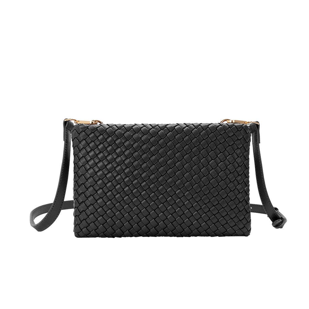 Daisy Black Recycled Vegan Crossbody Bag