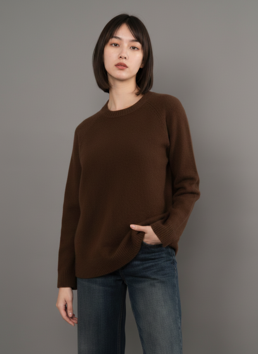 Ariadne Long Raglan Sleeve Crew Neck