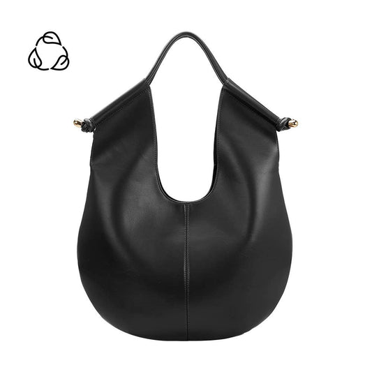 TRACY RECYCLED VEGAN SHOULDER BAG - BLACK