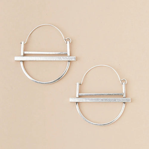 REFINED EARRING COLLECTION - SATURN HOOP EARRINGS