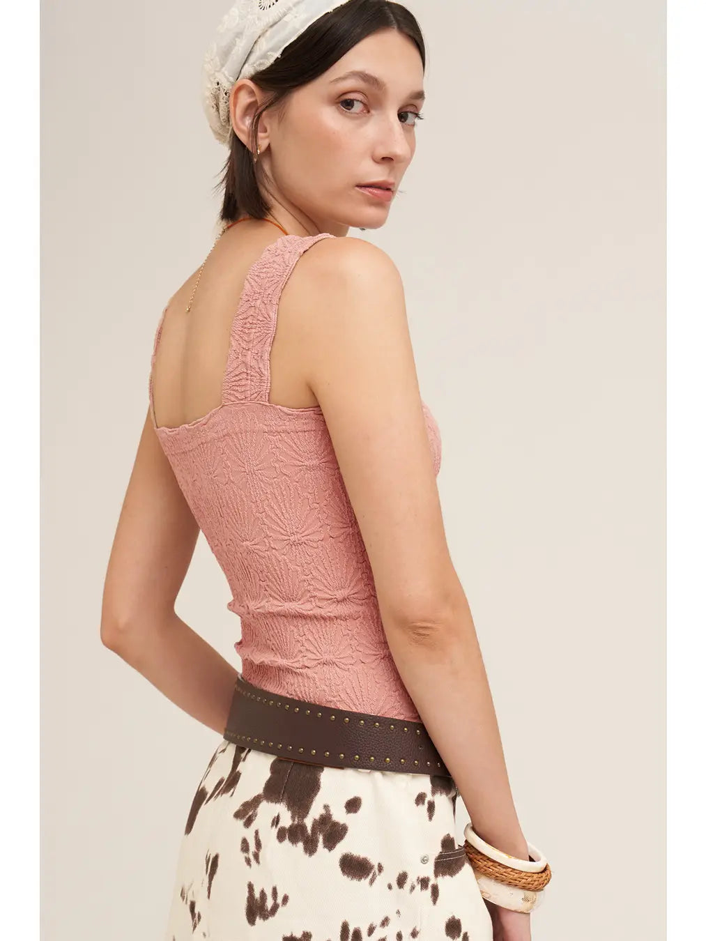 Lace Textured Square Top