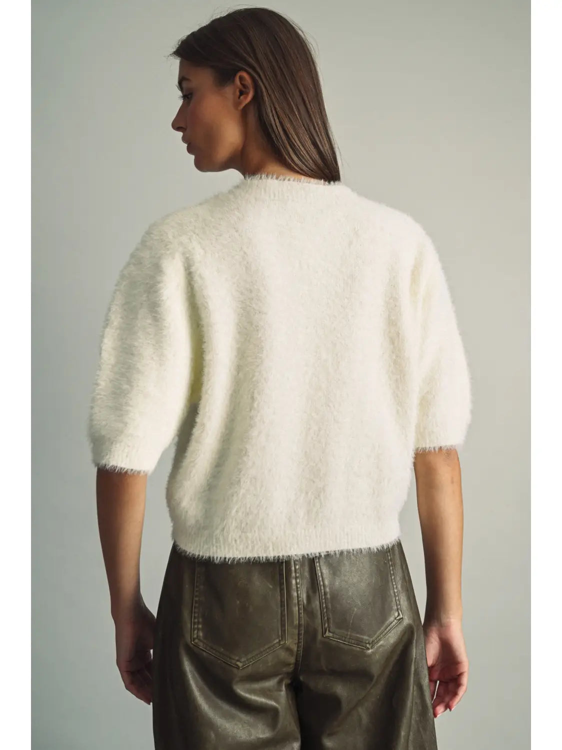 Fluffy Faux Fur Sweater Top