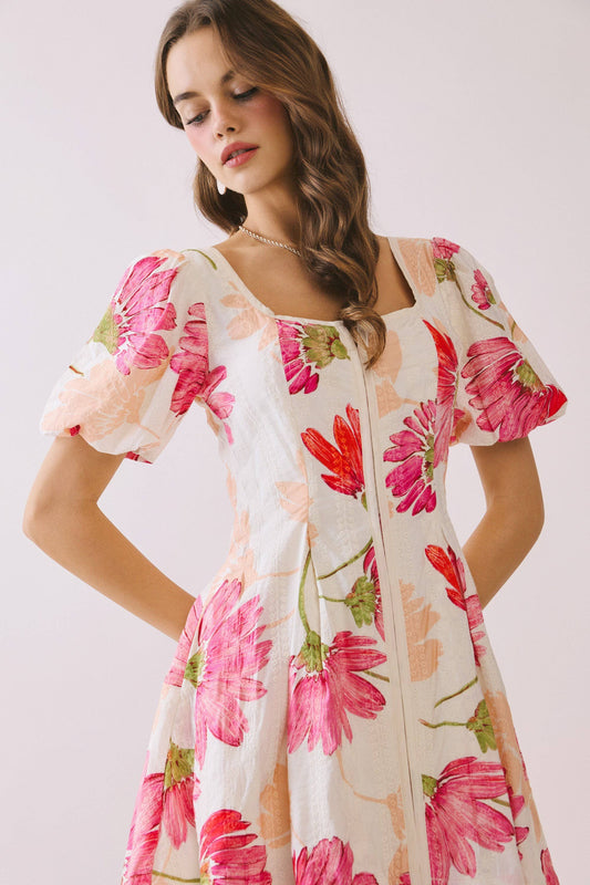 Floral Print Flare skirt Fit And Flare Mini Dress