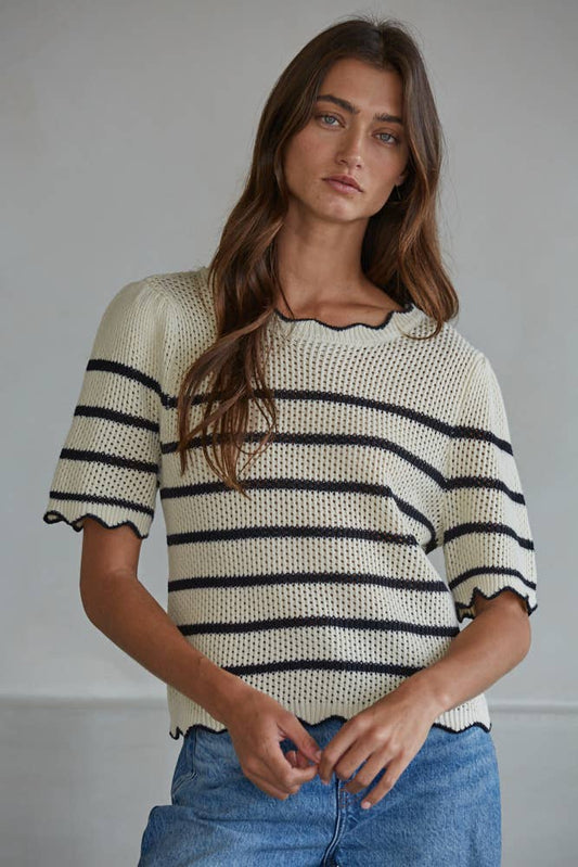 Scalloped Hems Top